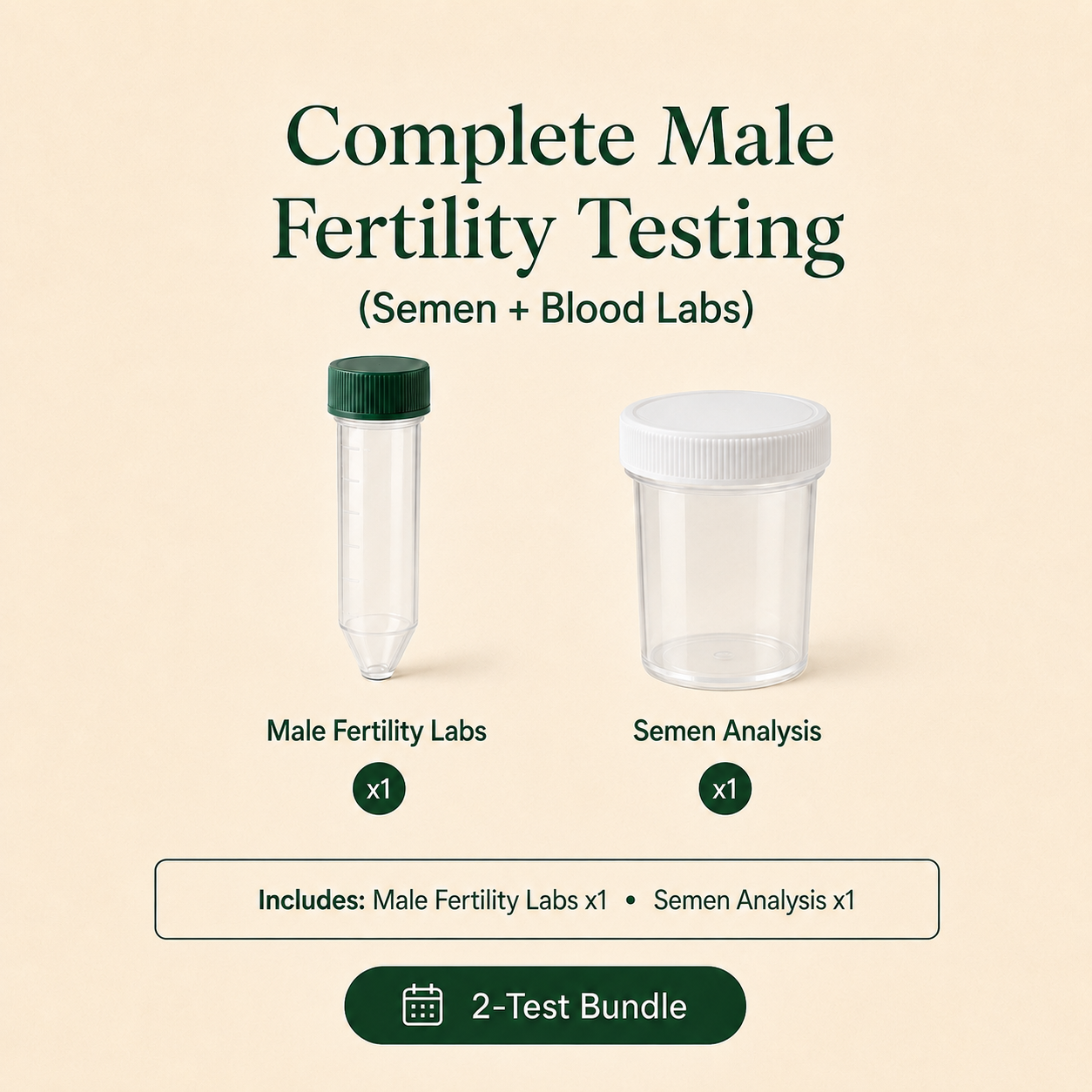 Complete Male Fertility Testing (Semen + Blood Labs)